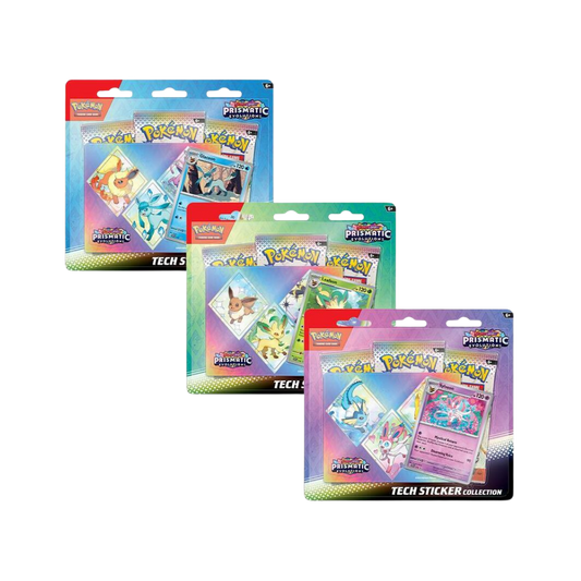 Prismatic Evolutions - Tech Sticker Collection (3 Packs) (Rip & Ship)