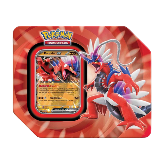 Paldea Legends Tin - Koraidon EX (Rip & Ship)